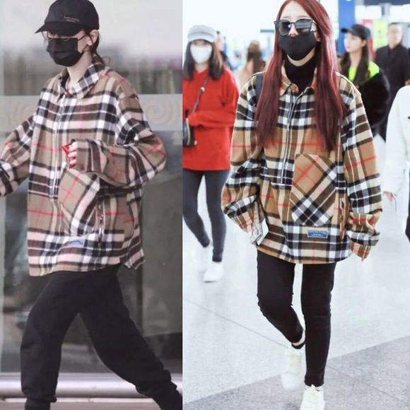 We11done Oversized Half-Zip Front Check British Wool Shirt Jacket Camel One Size - Picture 5 of 16